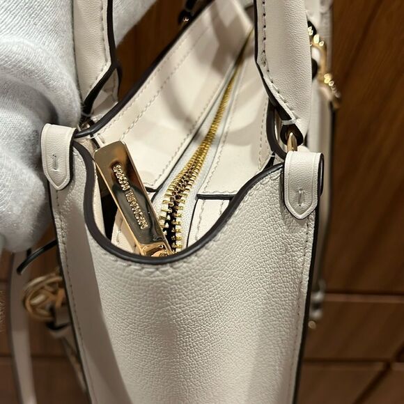 MICHAEL Michael Kors • Kris Small Pebbled Leather Satchel - Picture 7 of 10